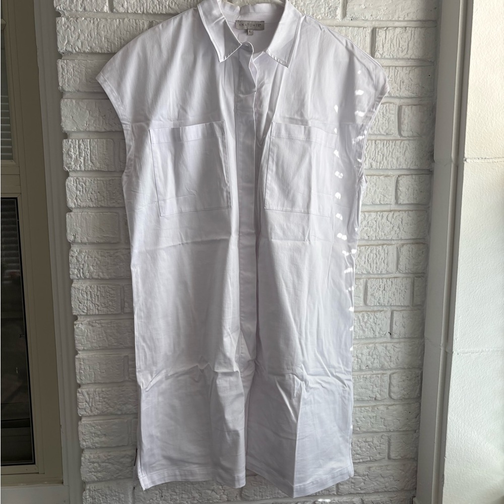 Anatomie White Midi Shirt Dress